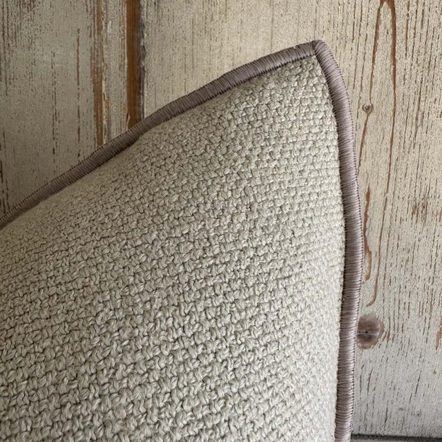 Not Yet Made - Made To Order Fromentera French Linen Accent Pillow in Ciment With Down Insert For Sale - Image 5 of 6