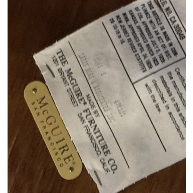 1960s Set of Four McGuire Bamboo & Cane Upholstered Game Chairs For Sale - Image 12 of 12