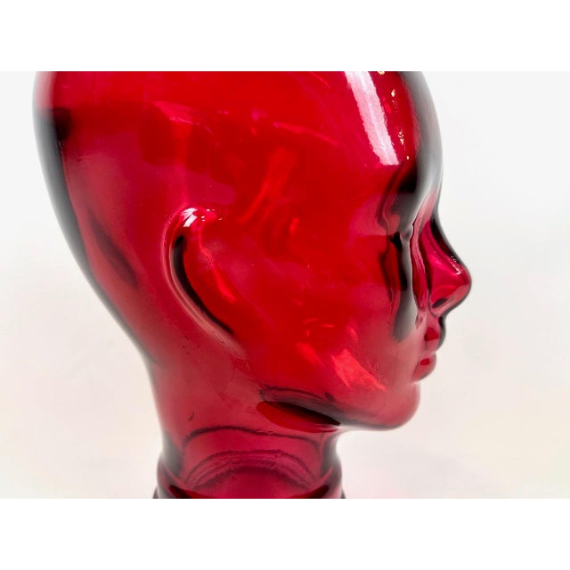 1970s Vintage German Red Glass Head, 1970s For Sale - Image 5 of 13