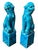 Pair of Antique Chinese Turquoise Pottery Foo Dogs Sculpture For Sale - Image 4 of 5