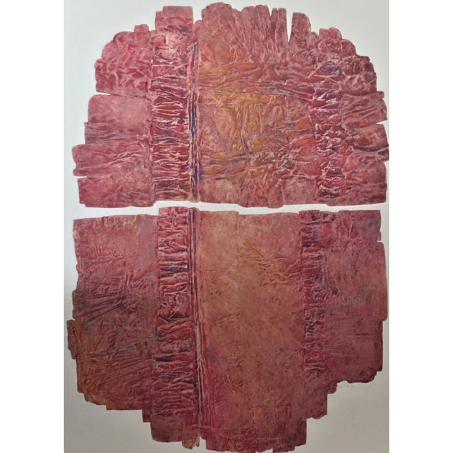 This artwork titled "Double Canyon" c.1980 in a monotype, mixed media with embossing on Arches paper by noted Canadian...