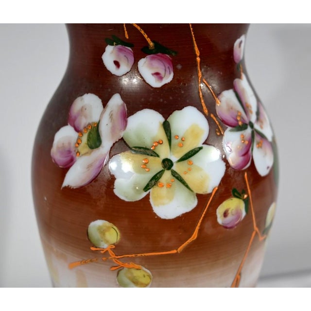 Art Nouveau Brown Porcelain Vase, 1900s For Sale - Image 9 of 18