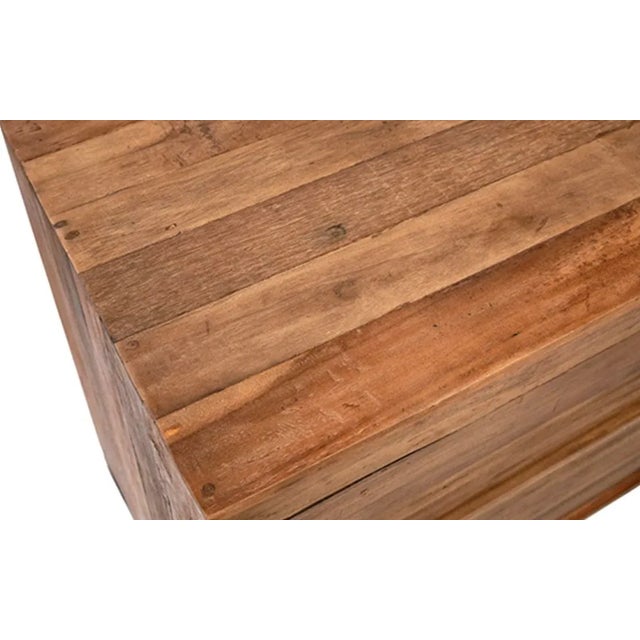 Salvaged Teak Modern Bedside Table / Nightstand For Sale - Image 9 of 10