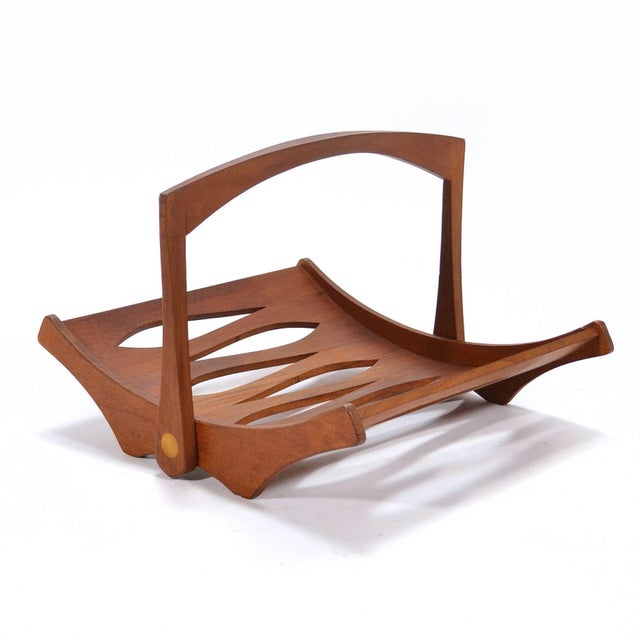 Mid 20th Century Jens Quistgaard Teak Magazine Holder by Dansk For Sale - Image 5 of 9