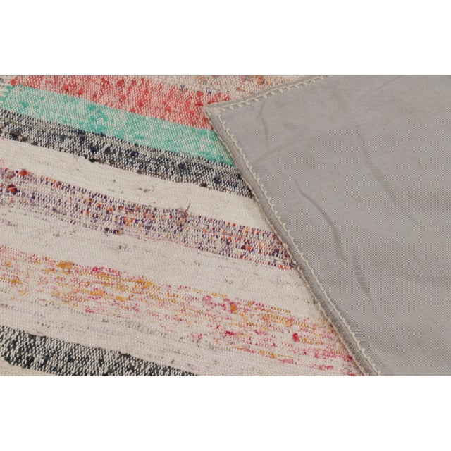 Rug & Kilim's Modern Patchwork Runner Kilim in Beige with Multicolor Stripes For Sale In New York - Image 6 of 8