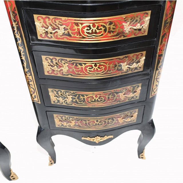 Boulle Inlay Chest Drawers Tall Boy Furniture For Sale - Image 4 of 10
