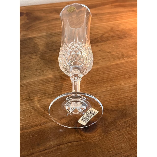 Late 20th Century Cristal D’Arques Longchamp French Lead Crystal Champagne Flutes – Set of 4 With Box For Sale - Image 10 of 11