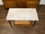 19th Century French 19th Century Walnut Table with Marble Top, Single Drawer and Tapered Legs For Sale - Image 5 of 10