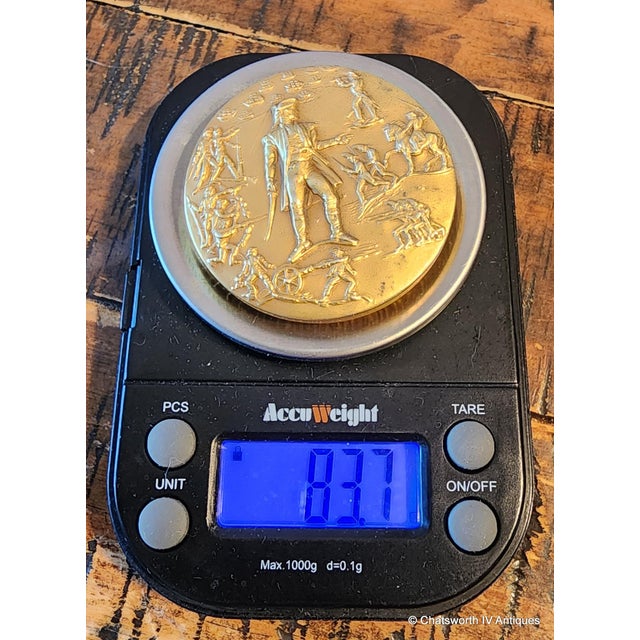 83.7g .999 Pure Silver Michael Lantz ~ Medallic Art Company Us Bicentennial Coin 1776-1976 ~ New Rochelle Ny ~ 24k Plate Washington & Paine For Sale - Image 10 of 10