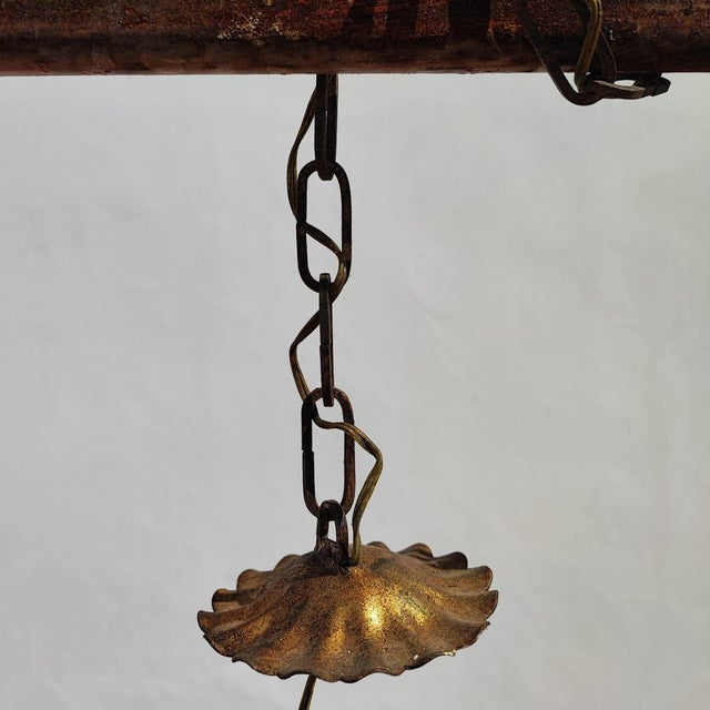 Vintage Chandelier in Metal For Sale - Image 6 of 11