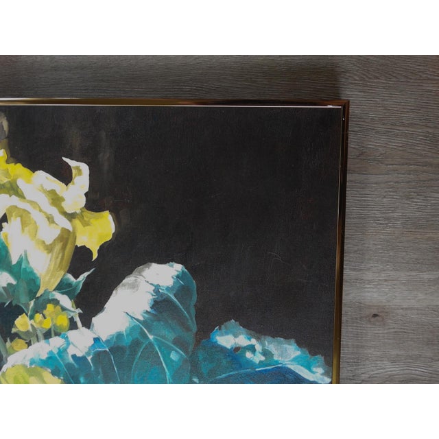 Late 20th Century Yellow Floral Botanical Painting For Sale In Seattle - Image 6 of 7