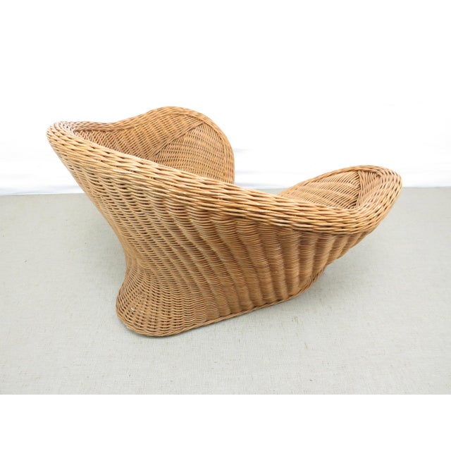 Vintage Mid Century Sculptural Bamboo And Rattan Lotus Meditation Chair Chairish