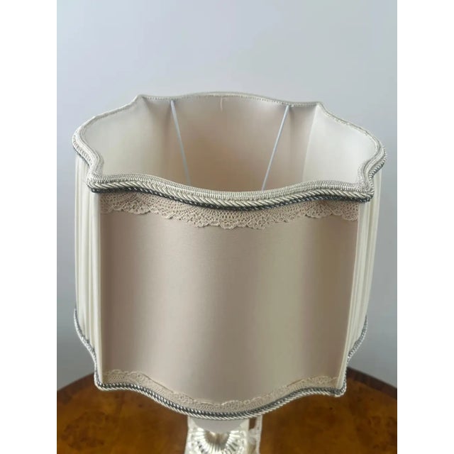 Vintage Neoclassical Style Frosted Glass Urn Table Lamps, Silver Base, a Pair For Sale In New York - Image 6 of 13