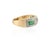 Not Yet Made - Made To Order Impeccable 14k Yellow Gold Three Stone Emerald and Diamond Ring Size 7 For Sale - Image 5 of 6