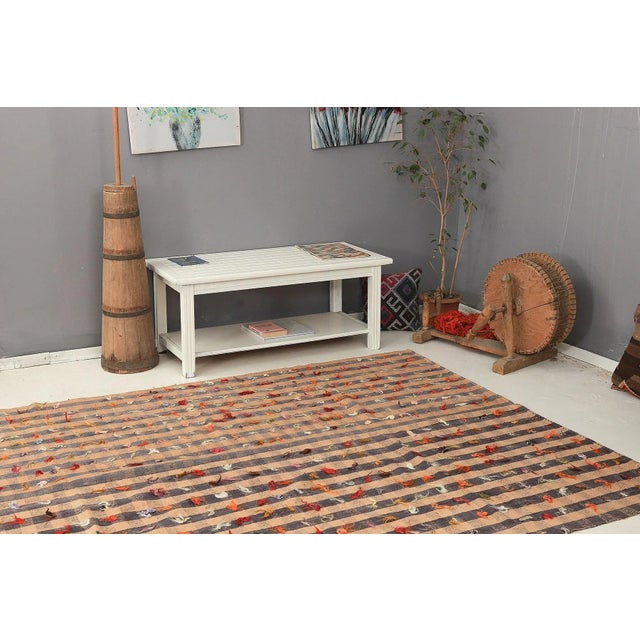 Mid 20th Century Decorative Vintage Turkish Kilim Rug For Sale In Los Angeles - Image 6 of 7