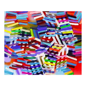 Contemporary Abstract Acrylic on Canvas Painting "GCrazy Feeling of Want" by Martina Nehrling