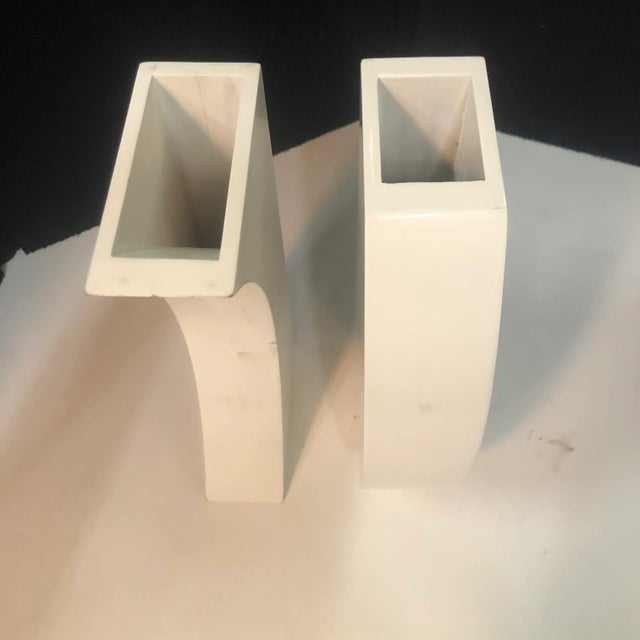 Mid-Century Modern Large Postmodern Vase | 2 Piece For Sale - Image 3 of 9