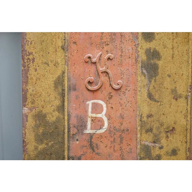 Hungarian Hand Painted Anti Looting Security Door, 1922 For Sale - Image 3 of 11