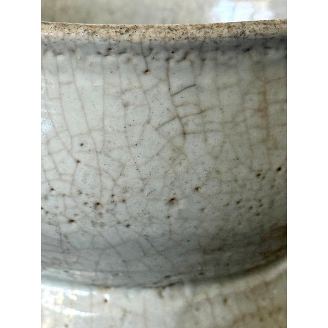 White Early Korean White Ceramic Stem Bowl Joseon Dynasty For Sale - Image 8 of 16