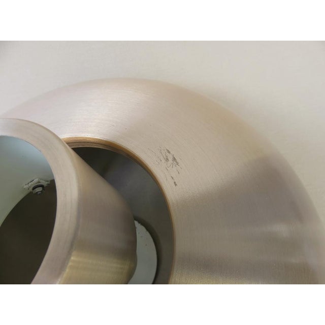 Mushroom Table Lamp in Brushed Aluminum, 1970s For Sale - Image 16 of 18