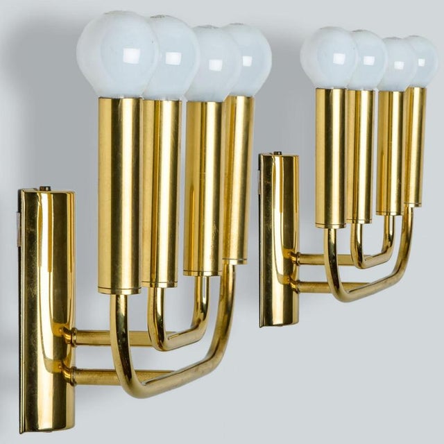 Brass Wall Lights in the style of Florian Schulz, Germany, 1970s, Set of 2 For Sale - Image 8 of 12