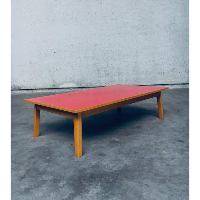Mid-Century Red Coffee Table, Belgium, 1950s For Sale - Image 16 of 18