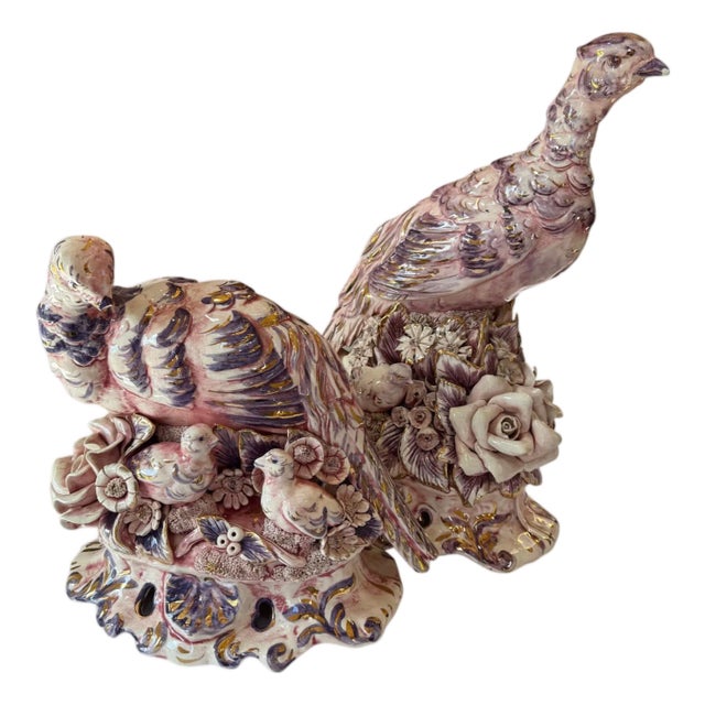 Freeman Leidy Pair of Pheasant Figurines For Sale
