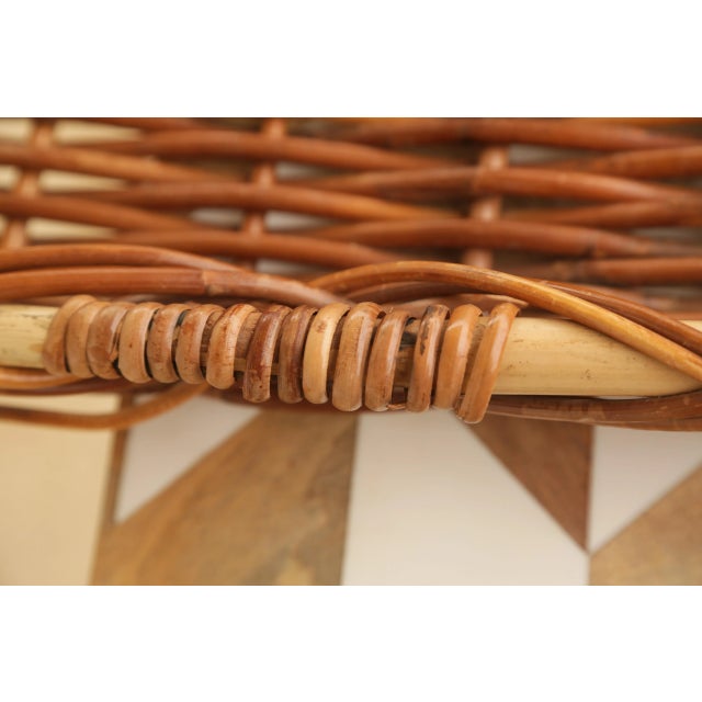 Sienna Mid-Century Chunky Rectangular Wicker Bread Basket / Catch-All Desk Organizer For Sale - Image 8 of 12