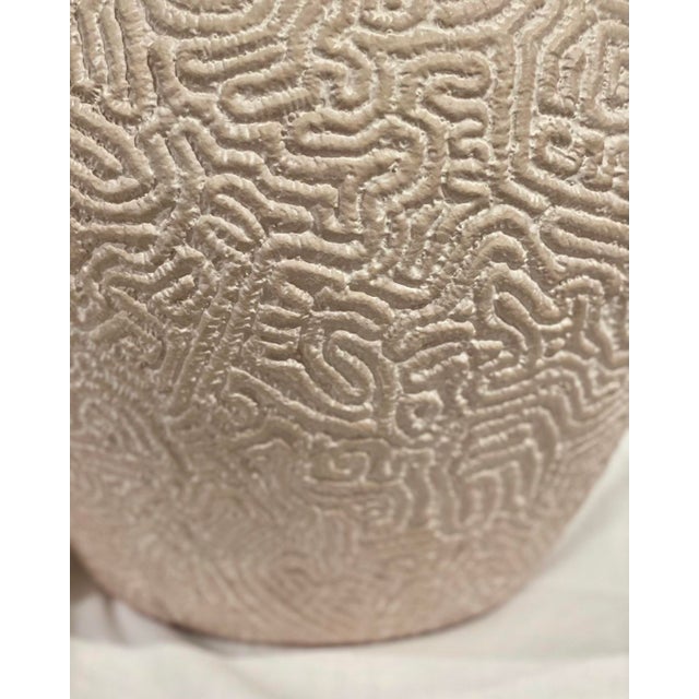 Mid Century Modern Naturalist Plaster Sculptural Brain Coral Lamps With