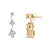 Contemporary 14K Yellow Gold 1 cttw Princess Cut Diamond Earrings (H-I, SI1-SI2) For Sale - Image 3 of 5