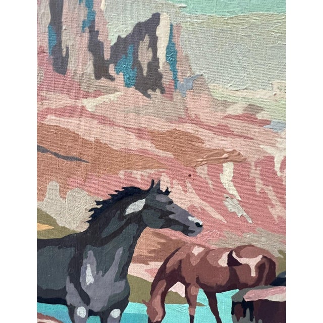 Brown Vintage Framed Southwestern Equestrian Horse Prints, Set of 2 For Sale - Image 8 of 18