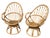 Magnificent pair of rattan Egg chairs from the 60s, handcrafted in the south of France.