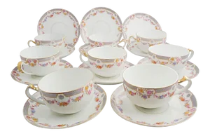Vintage Bavarian Psag Floral Pattern 19 Pieces Tea Set