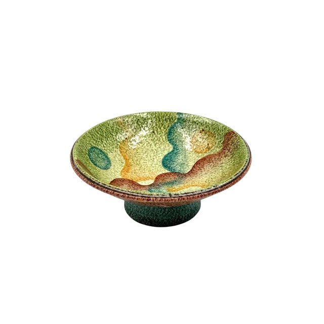 Futurist ceramic vide poche Iama Albisola Italy 1930s ceramic Signed 10 cm H x 26 cm diam. Conditions: very good...