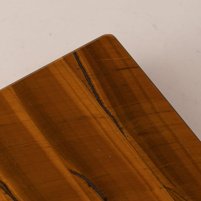 Vintage Tigers Eye Stone Box, 1960 For Sale - Image 7 of 11