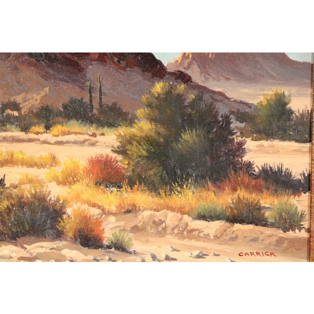 Blue Desert Landscape Painting by Beverly Carrick (Born 1930) For Sale - Image 8 of 12