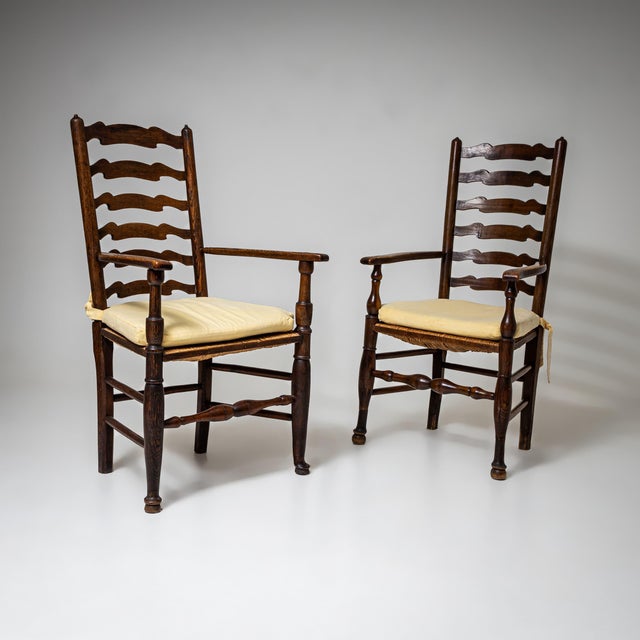 Ladderback Dining Chairs, 19th Century, Set of 9 For Sale - Image 6 of 11