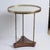 Wood French White Marble Top and Brass Gallery Top End Table, Brass Legs For Sale - Image 7 of 10