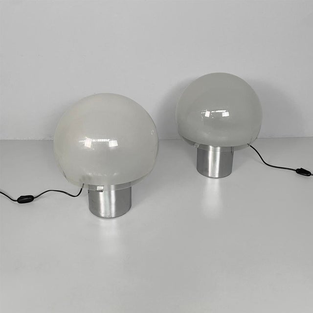 1960s Mid-Century Modern Italian LTA6 Porcino Table Lamps attributed to Luigi Caccia Dominioni for Azucena, 1960s, Set of 2 For Sale - Image 5 of 15