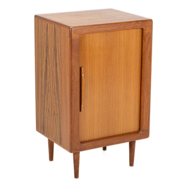 Danish Teak Cabinet with Tambour Doors, 1960s For Sale