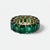 Metal Natural 12 Ct High Quality Zambian Emerald Cut Emerald Eternity Band/ Ring 14 Kg For Sale - Image 7 of 8