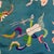 An antique Chinese turquoise silk embroidery panel, beautifully framed in silk damask. The vibrant textile features...
