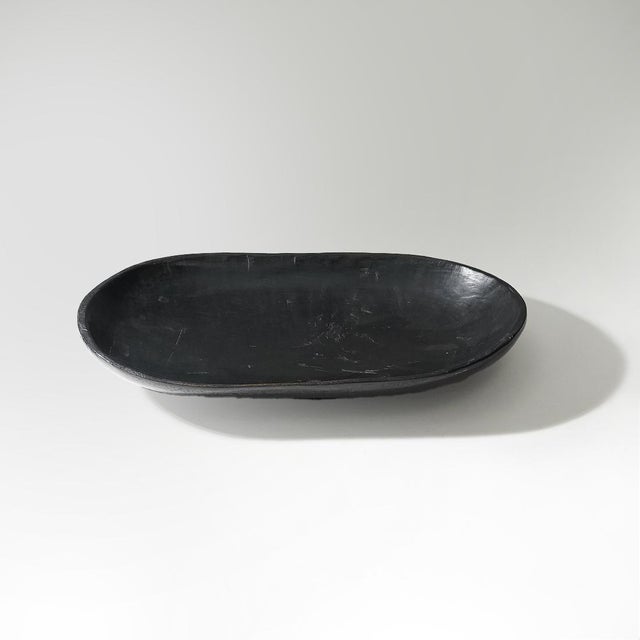 Organic Shaped Black Wooden Bowl, 1960s For Sale - Image 9 of 14
