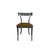 Stunning set of dining chairs with an elegant silhouette reminiscent of the Klismos style chair by T.H. Robsjohn-Gibbings....