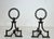 Pair of modernist wrought iron andirons in the style of Gilbert Poillerat For Sale - Image 12 of 12