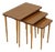 Vintage Nesting Tables in Formica, Walnut and Beech with Conical Legs, 1950s, Set of 3 For Sale