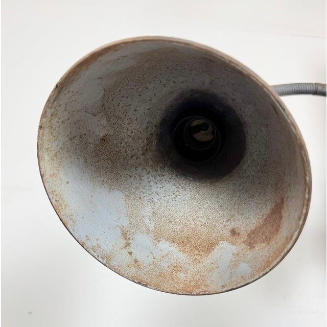 Metal Grey Industrial Scissor Wall Lamp from Elektroinstala, 1960s For Sale - Image 7 of 16