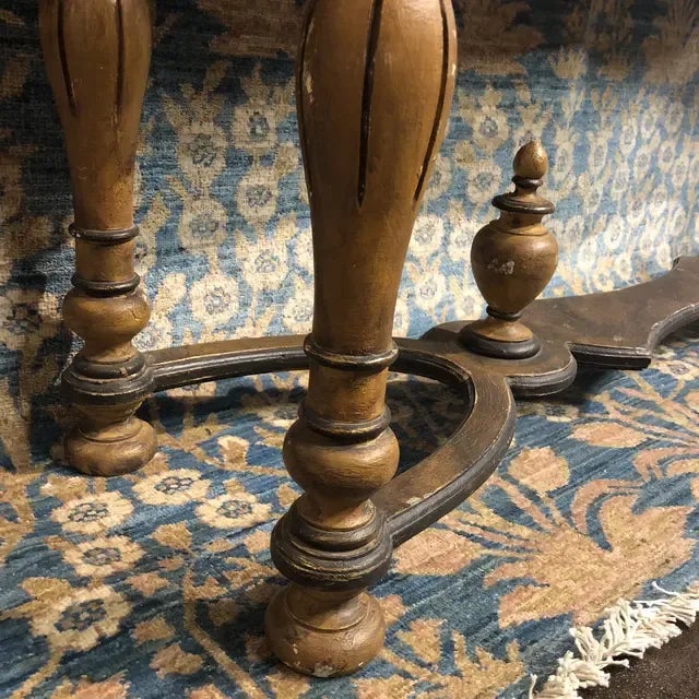 Wood 1960s Italian Hand Carved Wooden Console Table For Sale - Image 7 of 12