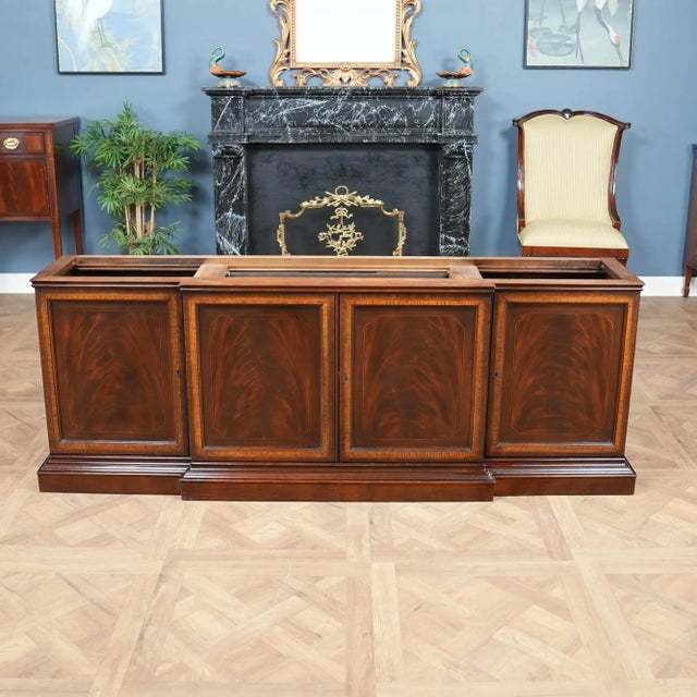 1990s Drexel Heritage Vintage Breakfront For Sale - Image 5 of 14