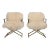 Pair of Restoration Hardware Altman Tibetan Wool Directors Chairs For Sale